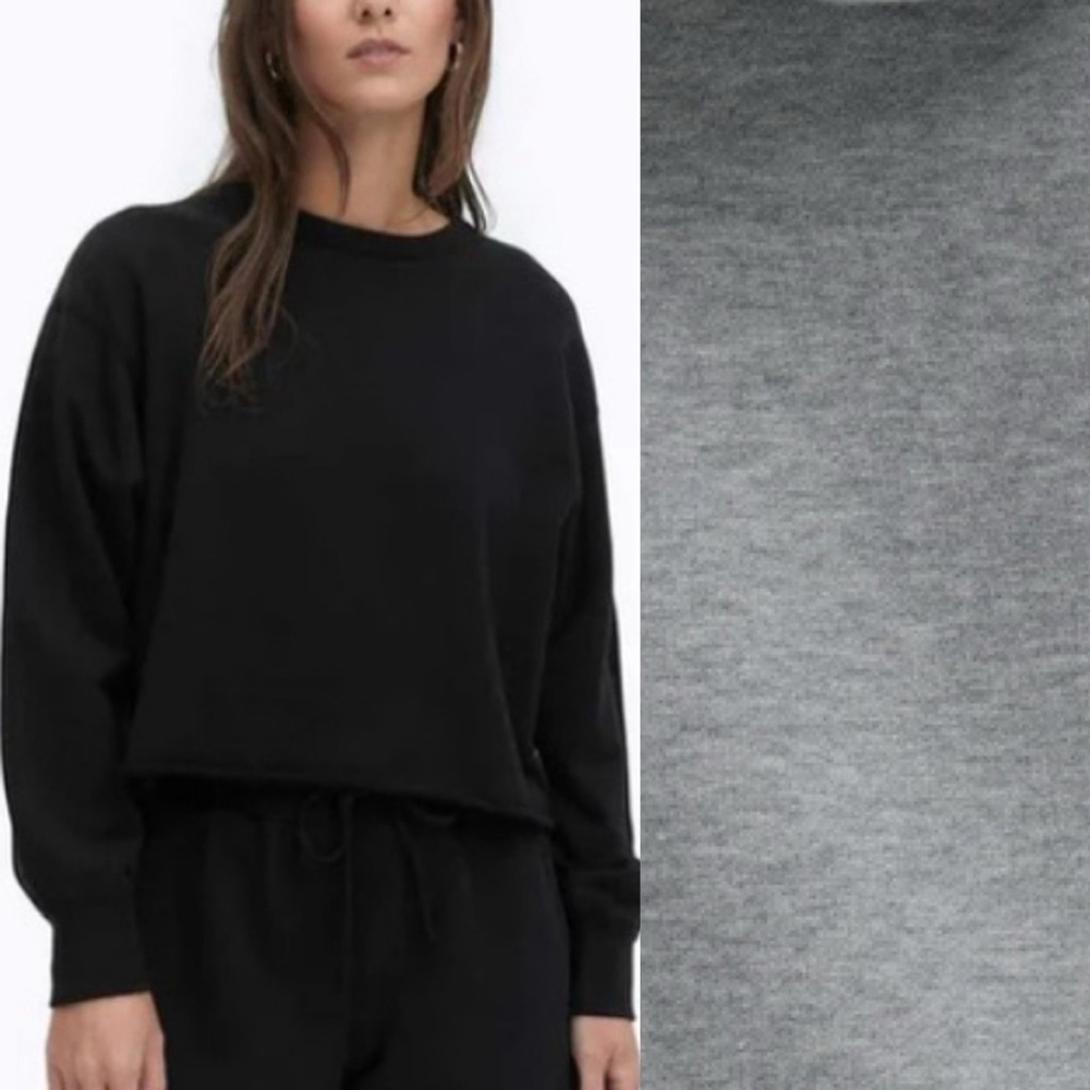 NWT Reigning Champ Lightweight Terry Cut-off Crewneck Heather Grey
